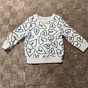 Cat & Jack Cream and Black Graphic Sweatshirt